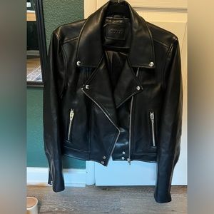 Black leather jacket